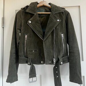 Free People Suede Jacket Deep Green Color size xs